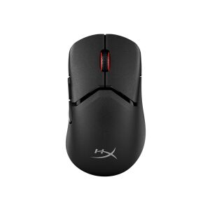 HyperX Pulsefire Saga Pro vezeték nélküli gaming egér, elülső nézet, fekete - Egér