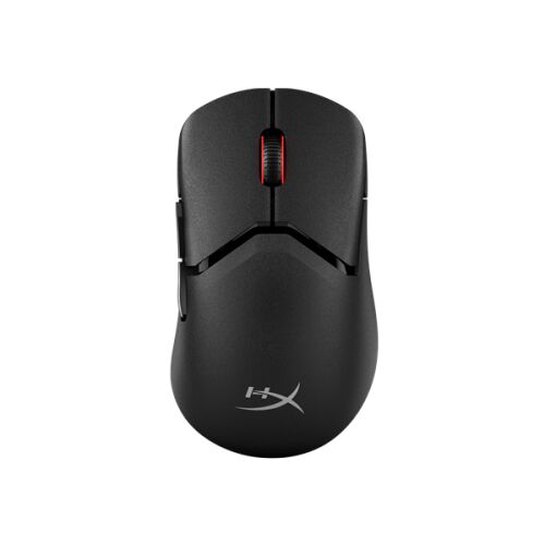 HyperX Pulsefire Saga Pro vezeték nélküli gaming egér, elülső nézet, fekete