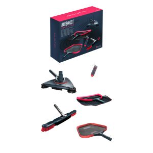 Kokido Revolution 5 darabos medencetisztító szett, tartalmaz egy fölöző hálót, levélgyűjtő hálót, Rotovac porszívófejet, jumbo lebegő hőmérőt és egyenes, rugalmas tisztító kefét - Kézi tisztító eszköz