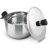 Lamart LT1206 5.8L stainless steel pot with strainer lid, open view