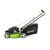 Fieldmann FZR 5112-196 BL petrol lawnmower with grass catcher, side view