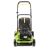 Fieldmann FZR 5112-196 BL petrol lawnmower with grass catcher, front view
