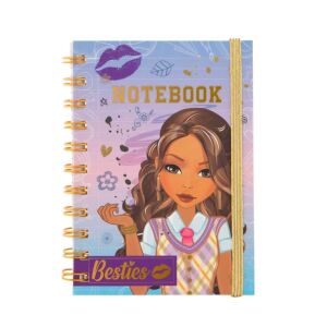 Тефтер "Приятели завинаги", 11 х 15 см, лилав цвят