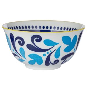 ORNAMENTS tálka 520 ml, kék levelek 128501748 - Tál