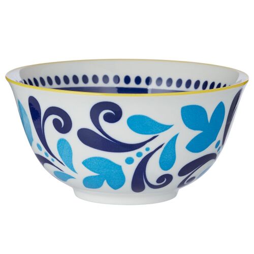 ORNAMENTS tálka 520 ml, kék levelek 128501748