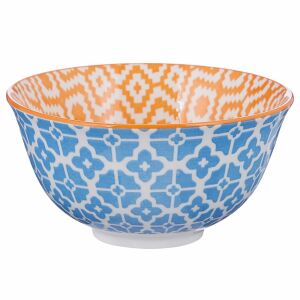 ORNAMENTS tálka 240 ml, világoskék-narancs 128501756 - Tál