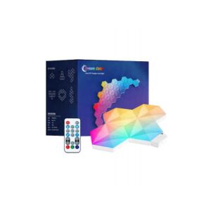 Digitális RGB HEXALED szett , 10 db-os , távirányítóval, USB , RGB + IC (digitális) , dimmelhető , WIFI/Bluetooth , TUYA , LEDIS 128502330 - LEDISSIMO
