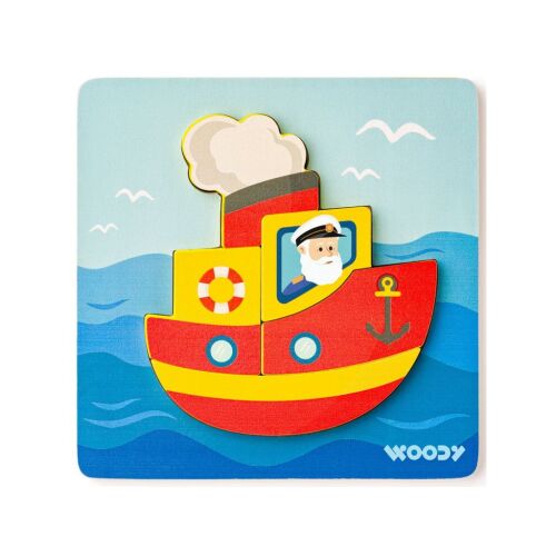 Fa hajós 5db-os baba puzzle - Woodyland 128502850