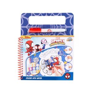Marvel Spidey i Wspaniali Przyjaciele Książka do kolorowania z wodą okładka, 10 wielokrotnego użytku stron, koloruj wodą, zawiera pisak wodny, Spider-Man, Miles Morales, Ghost-Spider - Książka dla dzieci i młodzieży
