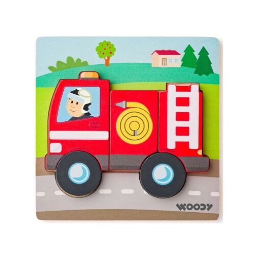 Fa tűzoltós 5db-os baba puzzle - Woodyland 128503324