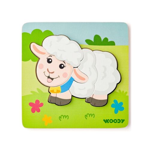 Fa bárányos 5db-os baba puzzle - Woodyland 128503465