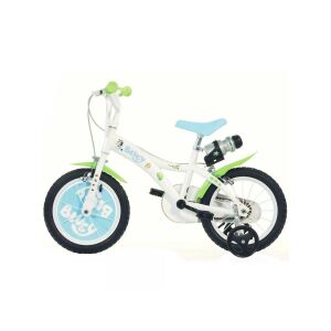 Bluey 14 colos gyerek bicikli segédkerekekkel, fehér, kék és zöld színben, Dino Bikes - Dino Bikes