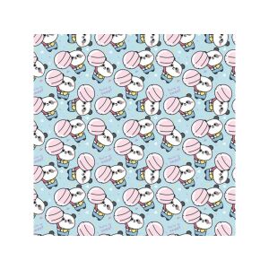 Édes panda nyalókával kék színű csomagolópapír 100x70 cm 136079737 - Csomagolópapír