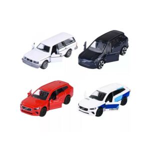 Majorette Volvo Collection fém játékautók, 4 különböző Volvo modellből álló választék, 1/64 méretarányú, tartalmazza a Volvo 240, XC90, V60 és további modelleket - Majorette