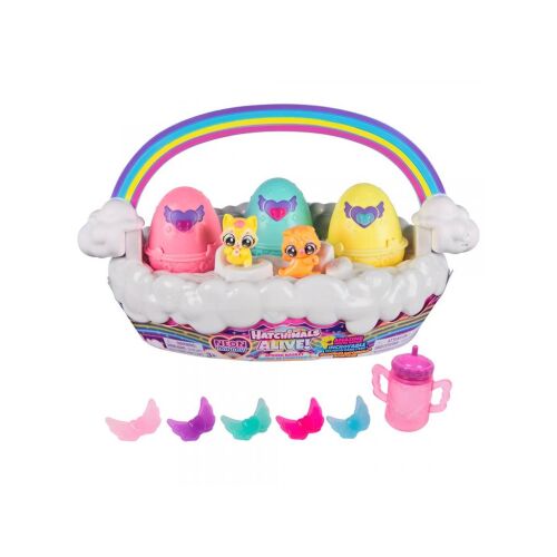 Hatchimals Alive!: Neon Rainbow Tavaszi kosár szett - Spin Master 138926338 - Figura