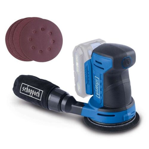 Scheppach C-OBS125-X cordless random orbit sander, 125mm sanding disc, dust extraction, IXES 20V system