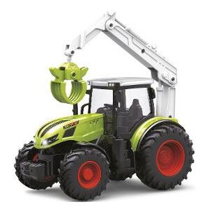 Buddy Toys BRC 24.511 távirányítású traktor, zöld és fekete játék traktor fehér daru karral és zöld karommal - Távirányítós jármű