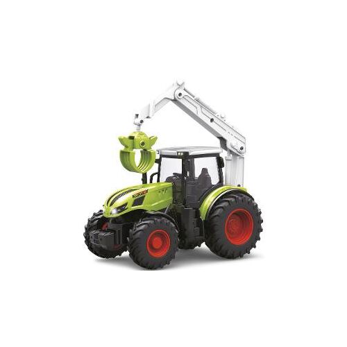 Buddy Toys BRC 24.511 távirányítású traktor, zöld és fekete játék traktor fehér daru karral és zöld karommal