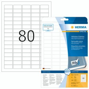HERMA 10003 nyomtató címke Fehér Öntapadós nyomtatócimke