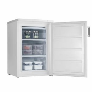 Severin GS 8865 álló fagyasztó, fehér, 85 literes, nyitott ajtóval, belső polcokkal és fiókokkal - Severin