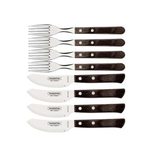 Set tacamuri 8 piese, cutite si furculite, pentru Pizza Tramontina maro 29899174 136056556 - Tacâmuri