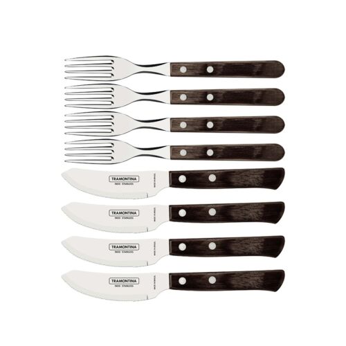 Set tacamuri 8 piese, cutite si furculite, pentru Pizza Tramontina maro 29899174 136056556