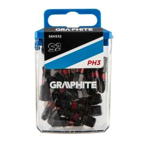 Bity udarowe GRAPHITE PH3 x 25 mm, 20 sztuk, stal S2 - Bithead