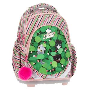 Ars Una Think Pink Leaves cicás anatómiai iskolatáska - Ars Una