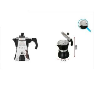 Family 3 személyes kotyogós kávéfőző, fekete moka kávéfőző indukciós, gáz, kerámia és elektromos tűzhelyhez - Kotyogós kávéfőző