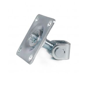 Set balamale porti, reglabile, M16, cu placa 80x80 mm, greutate sutinuta 400 kg  si opritor poarta, zincat, inaltime 50 mm, baza 158x138 mm 136110628 - Fixator