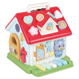 Shape House Baby Activity Center mit Klavier, Lichtern und Geräuschen, Lernspielzeug für Kleinkinder, 18 Monate+ - WePro Store