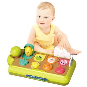 Jucarie senzoriala pentru bebelusi WePro Store, Ferma cu Animale, butoane cu joc de-a v-ati ascunselea, motricitate, curiozitate, fluier, 18 luni + 136120779 - Premergatoare și Jocuri de dezvoltare pentru copii mici