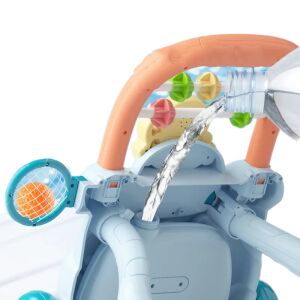 WePro Store 2-in-1 Abnehmbarer Activity Center Walker, Geräusche und Lichter, Rutschfester Griff, 4-Ball-Basketballkorb, Befüllbarer Wassertank für Stabilität, Blau, 18 Monate + 136120802 - Babywalker, Lauflernhilfen und Entwicklungsspiele für Kleinkinder