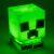 Minecraft Creeper szilikon éjszakai lámpa, zöld, világító, közeli kép