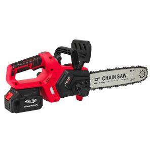 Fierăstrău cu lanț fără fir DDT-CRISTAL 21V 4.0Ah cu bară de 12 inci, roșu și negru - DDT