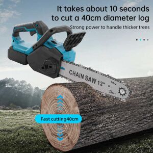 DDT-CRISTAL Akku-Kettensäge/Minisäge, 21V, 4A, Bürstenlos, 3500 W bürstenloser Motor, Automatische Kettenschmierung, 40 cm Schwertlänge, Ideal zum Brennholz- und Baumschneiden 136175712 - DDT