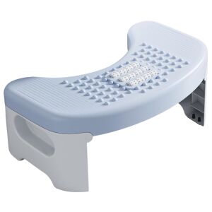 Scaun de toaletă FizioTab®, Albastru și Alb, Pliabil, Confortabil, Convenabil, Mișcări intestinale sănătoase - Accesorii baie