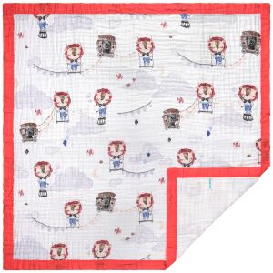 Paturica FizioTab® pentru Bebe, Muselina 6 Straturi, 110 x 110 cm, din Bumbac, Model Lei la Circ 132912154 - Paturici bebe