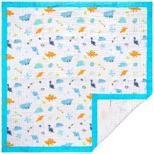 Paturica FizioTab® pentru Bebe, Muselina 6 Straturi, 110 x 110 cm, din bumbac, Model Dinozauri 132917073 - Paturici bebe