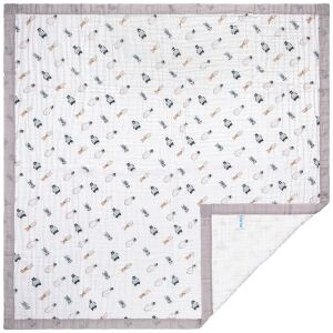 Paturica FizioTab® pentru Bebe, Muselina 6 Straturi, 110 x 110 cm, din bumbac, Model Pinguini 132948571 - Paturici bebe