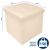 FizioTab® tároló zsámoly 38x38x38 cm-es méretben, bézs színű ökobőrből
