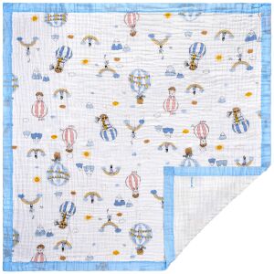 Paturica FizioTab® pentru Bebe, din Muselina 6 Straturi,110 x 110 cm, din Bumbac, Model Balon 132952376 - Paturici bebe