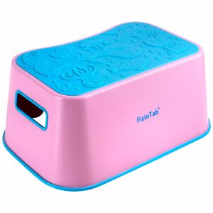 Стъпало FizioTab® Ocean Booster с противоплъзгаща повърхност и дръжки, розово и синьо - Свържете се с