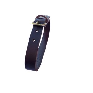 Zgarda pentru caini, piele naturala Ciocolatiu 60 x 2.5 cm, ajustabila 39-49 cm 128572068 - Coliere pentru animale de companie