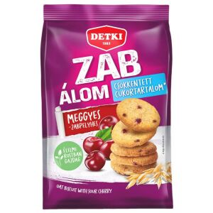 Detki Zab-álom, Meggyes-zabpelyhes omlós keksz, 150g