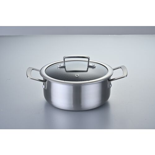 Bohmann Premium 24cm-es rozsdamentes acél lábas üveg fedővel