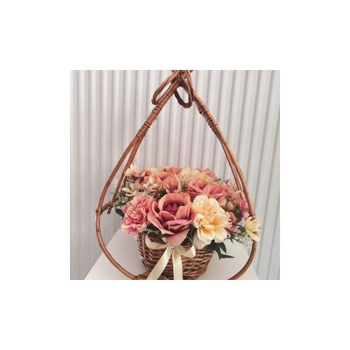 Ünnep függő rózsa virágcsokor, virágdoboz, örökcsokor, kézicsokor, ajándék  128578515