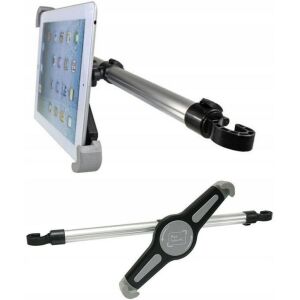 Autós tartó, Univerzális, Tablet PC tartó, 7 - 11 coll, két ülés közé a fejtámlára szerelhető, 360°-ban forgatható, teleszkópos nyél, ezüst 128581292 - Autós tablet tartó