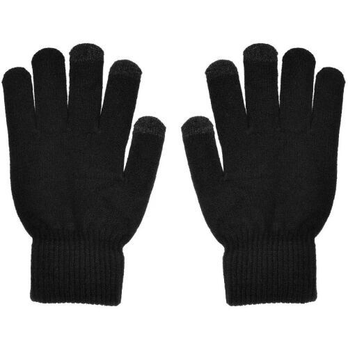 Kesztyű, kapacitív és rezisztív érintő képernyős készülékekhez, univerzális, Női, háromszög minta, Triangle, fekete 128581620