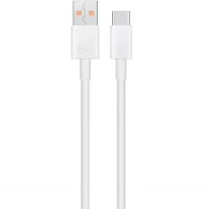 USB töltő- és adatkábel, USB Type-C, 100 cm, 6000 mA, 66W, gyorstöltés, Huawei, fehér, gyári 128587008 - USB kábel